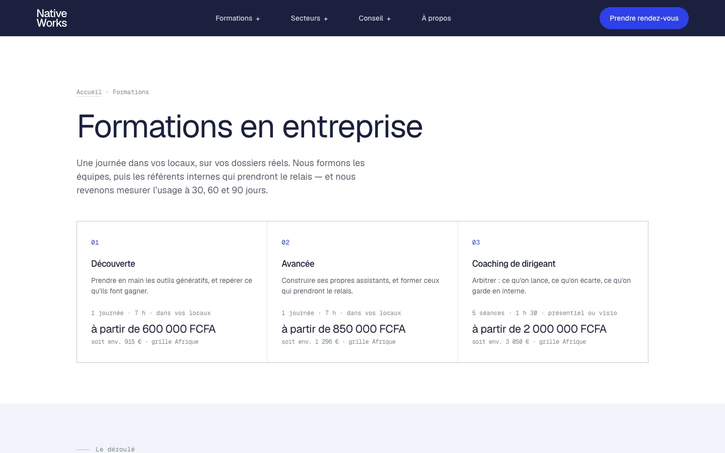 Page formations