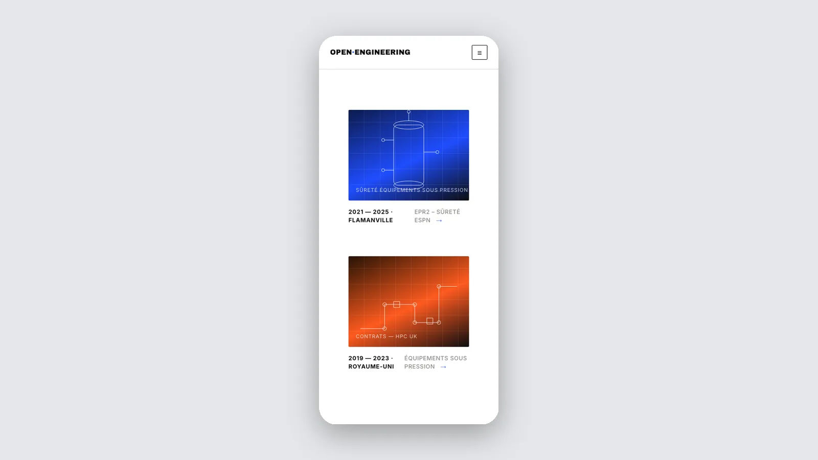 Open Engineering sur mobile
