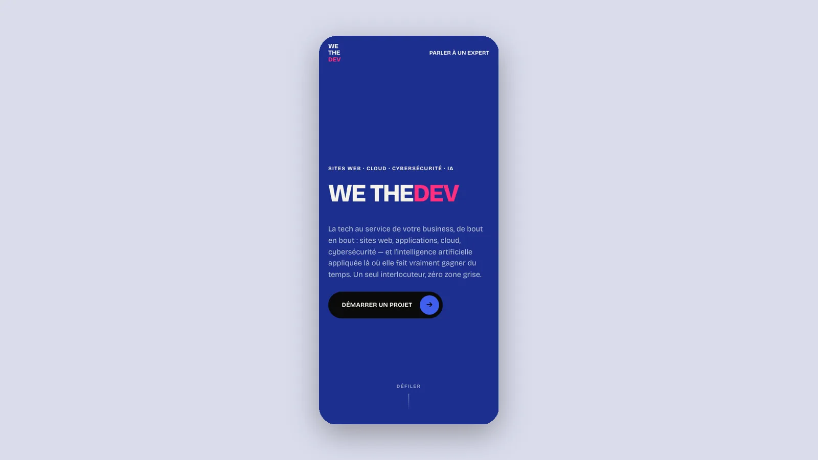 WeTheDev sur mobile